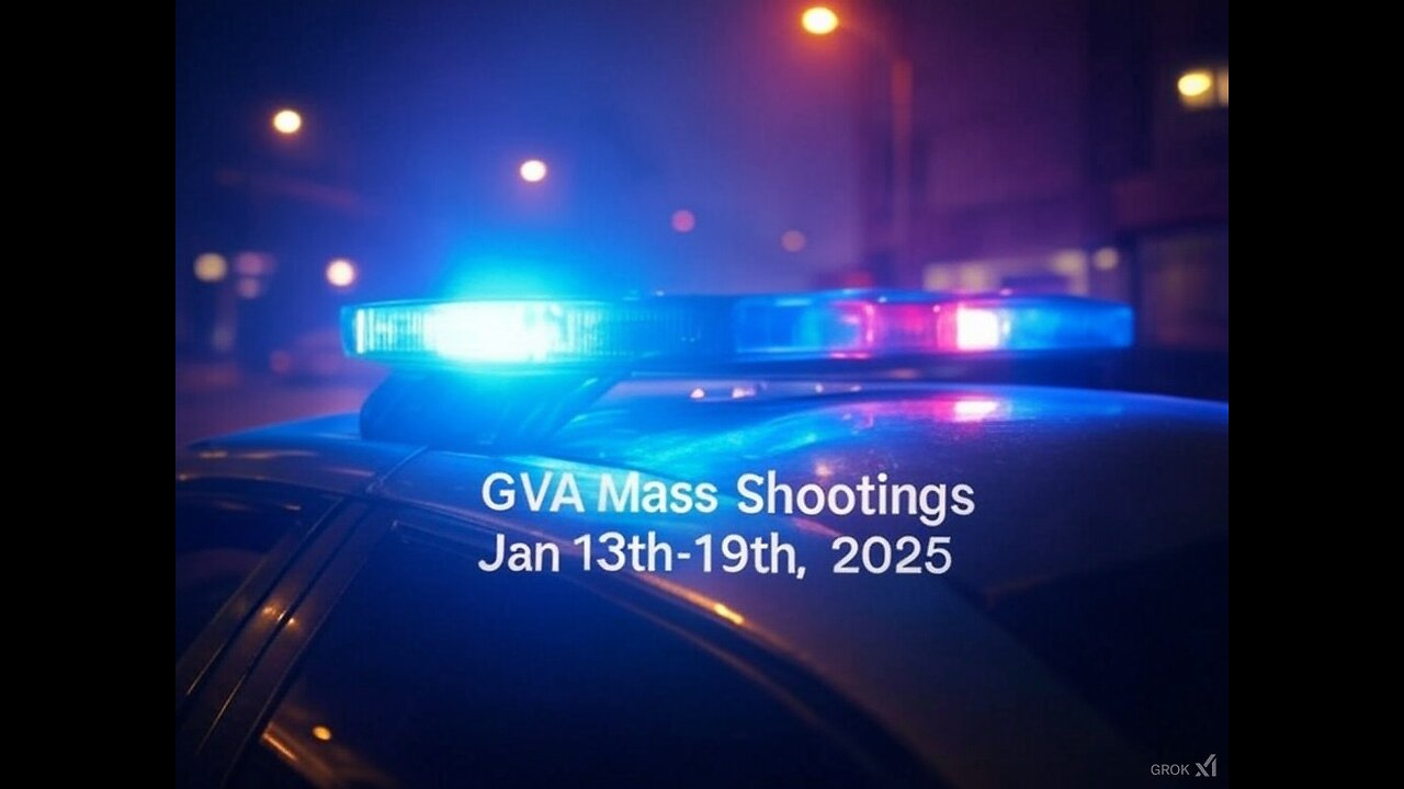 Mass Shootings according Gun Violence Archive for January 13th through Jan 19th, 2025