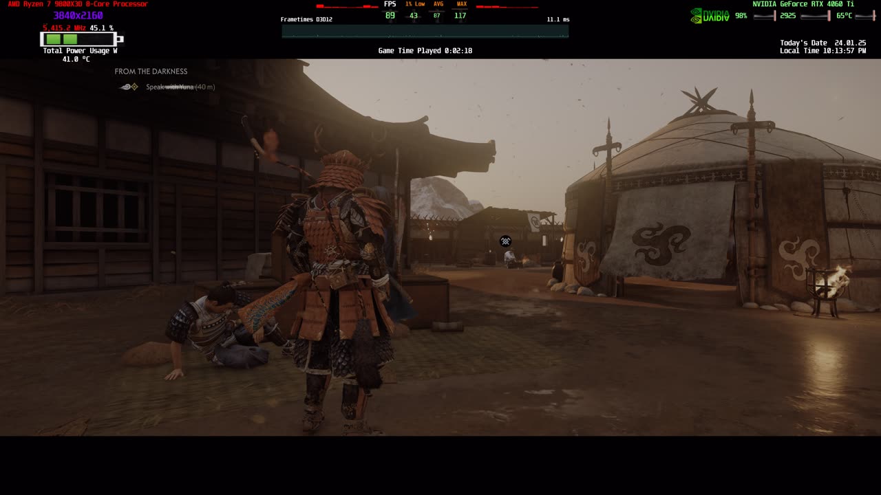 Ghost of Tsushima Directors Cut 4K HDR Gameplay PC Sony Bravia 9 Rtx 4060 Ti AMD 9800x3d