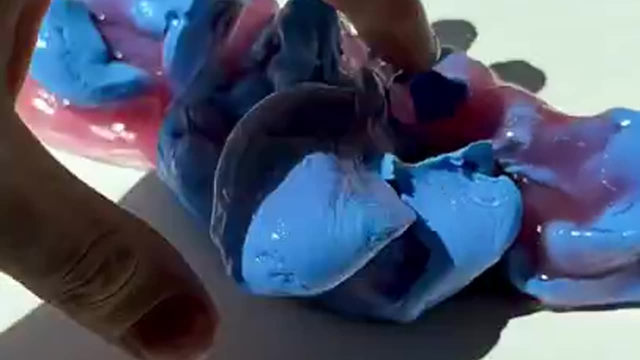 Mixing WATER SLIME and CLAY 😬