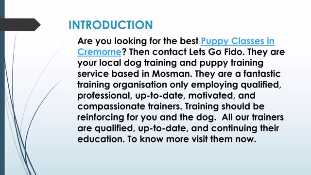 The best Dog Obedience in Cremorne.
