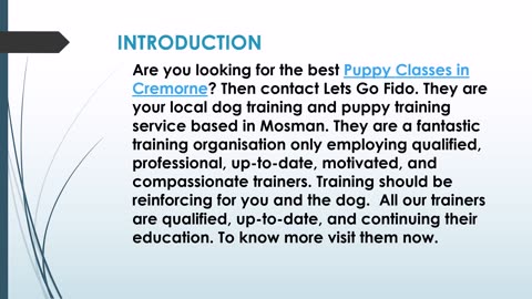 The best Dog Obedience in Cremorne.