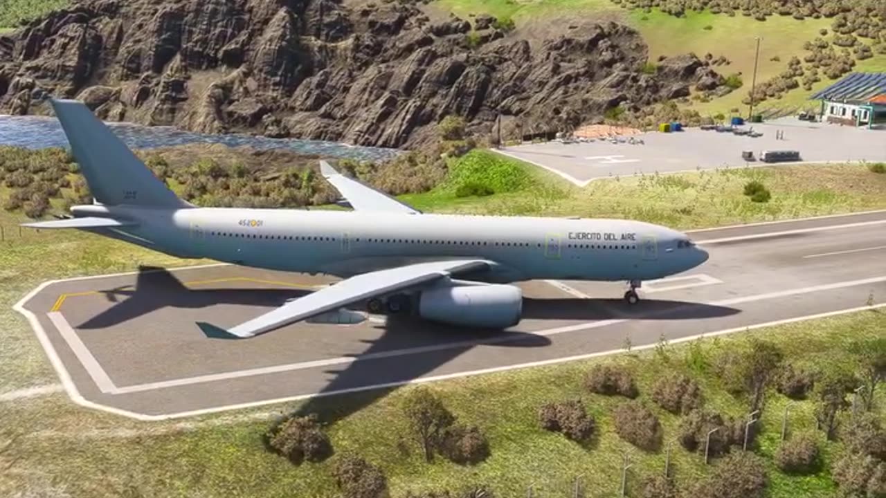 Spanish Airbus from shortest runway take off efficiently