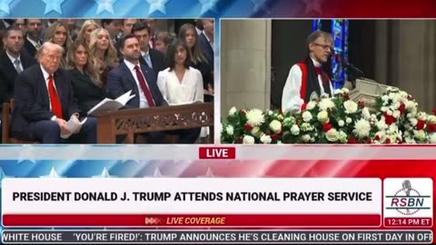 Woke Female “Bishop” Is Confrontational Toward Trump at National Prayer Service