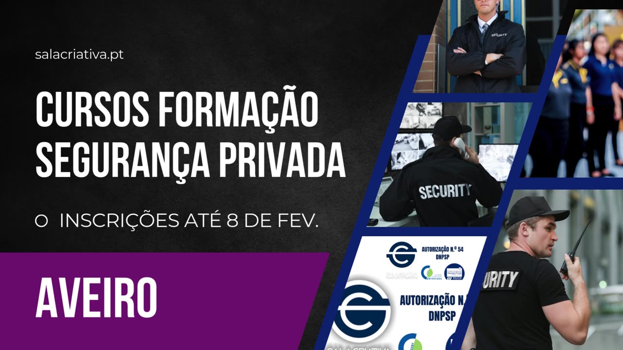 Cursos Formação Segurança Privada