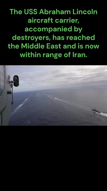 The USS Abraham Lincoln aircraft carrier, accompanied by destroyers, has reached the Middle East