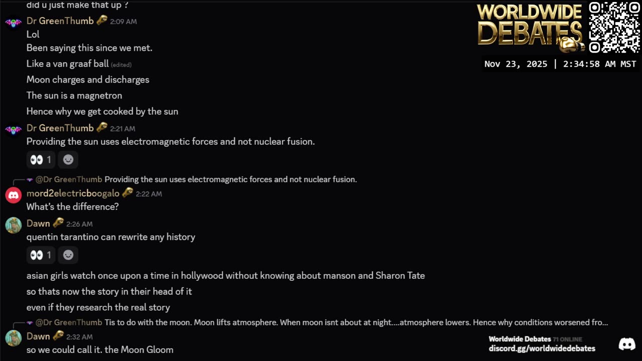 0184 WIDESTREAM - Worldwide Debates - YouTube/Twitch/Rumble