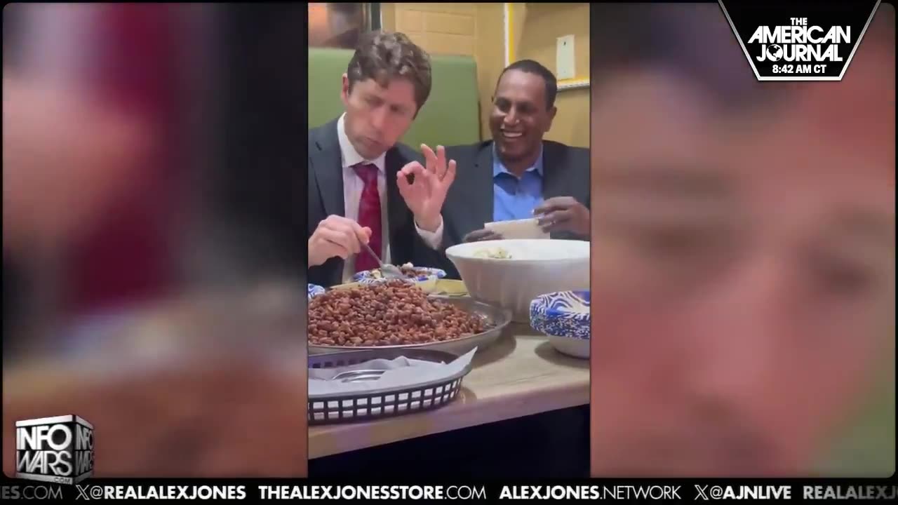 Watch Jacob Frey literally die inside as he chokes down Somali food