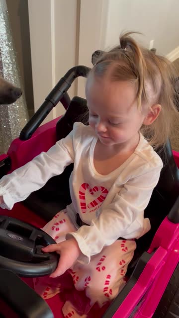 Mom Regrets Letting Little Girl Drive Toy Jeep in the House