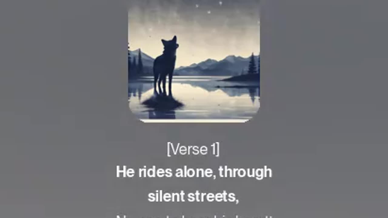 A Lone Rider, Lyrics: Bharat Joshee, & vocal & music by SUNO AI