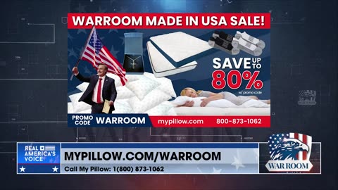WarRoom Made In USA Sale! Save Up To 80% With Promo Code WARROOM At MyPillow.com/warroom