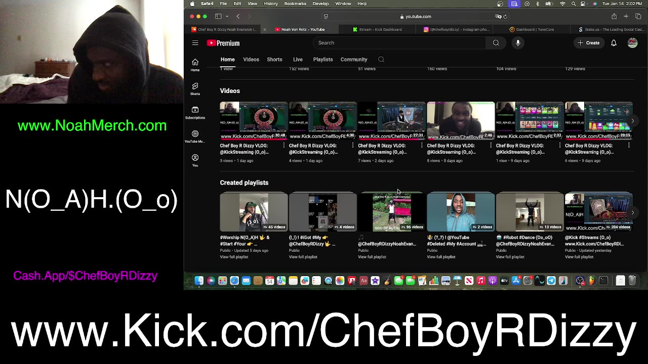 Chef Boy R Dizzy VLOG: @KickStreaming (O_o) #January #14 #2025 (O_o) www.Kick.com/ChefBoyRDizzy