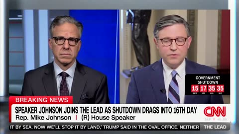 Watch As Mike Johnson Schools Jake Tapper About Shutdown And Russ Vought