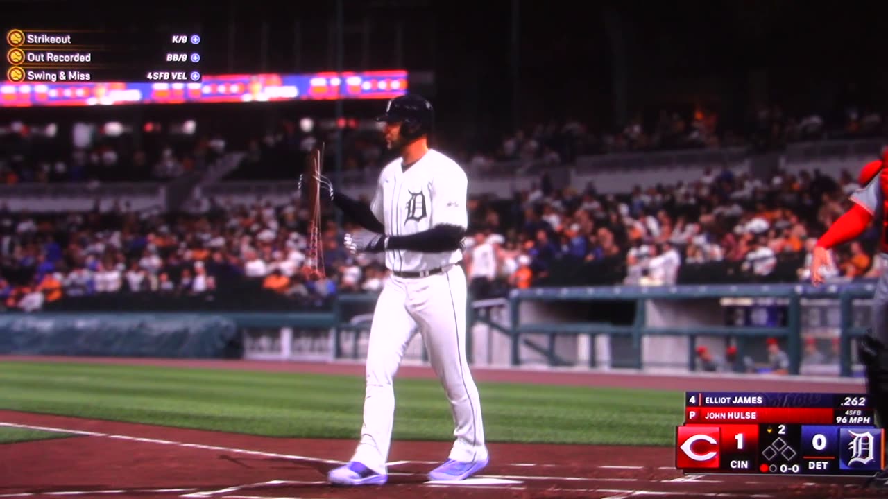 MLB The Show: Cincinnati Reds vs Detroit Tigers (S9 G120 Hulse 12Ks)