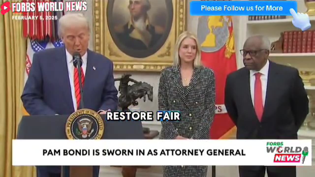 Pam Bondi takes the oath as new AG