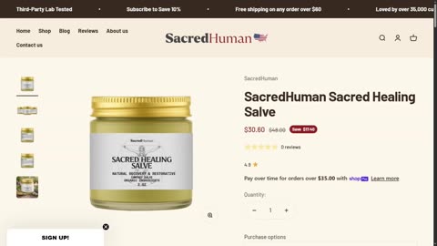 SacredHuman: New Sacred Healing Salve for Joints, Bruising and Skin Healing!
