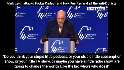 Mark Levin panicking ✡️ “You think your stupid little podcast is going to change the world"!
