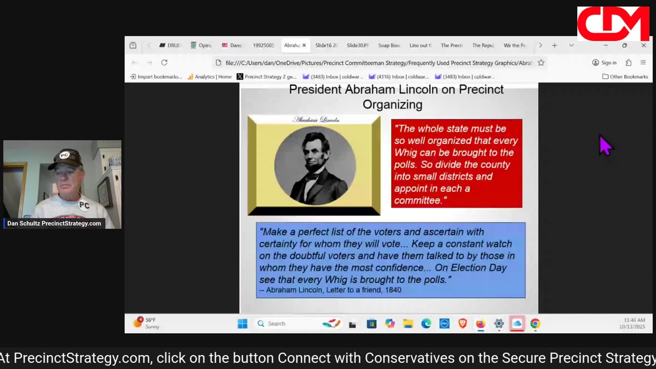 Precinct Strategy Loss of our republic? No way. If . . . ." Dan Schultz October 13 2025