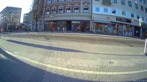 Köpmangatan-Våghustorget-Drottninggatan. Örebro 18 Nov. 2025