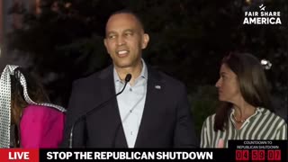 Rep. Hakeem Jeffries is still crying over the meme Trump posted last night: