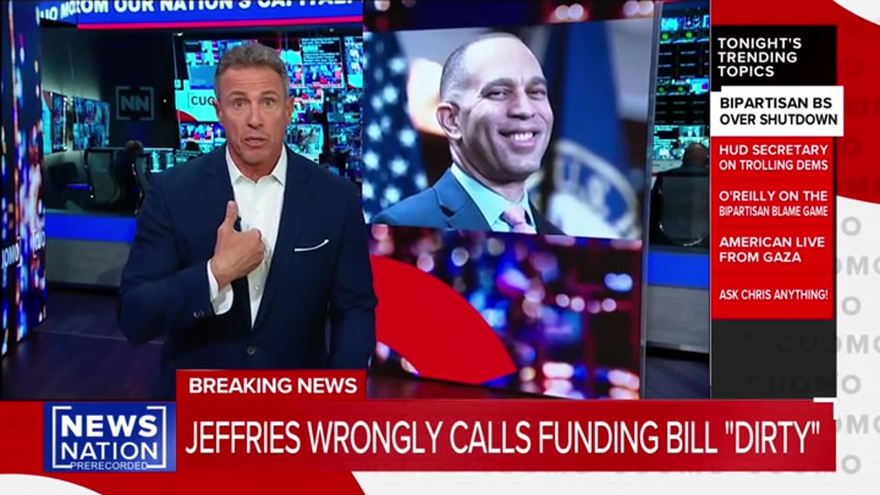 Chris Cuomo Drops Fact Check On Hakeem Jeffries Over Government Shutdown Claim