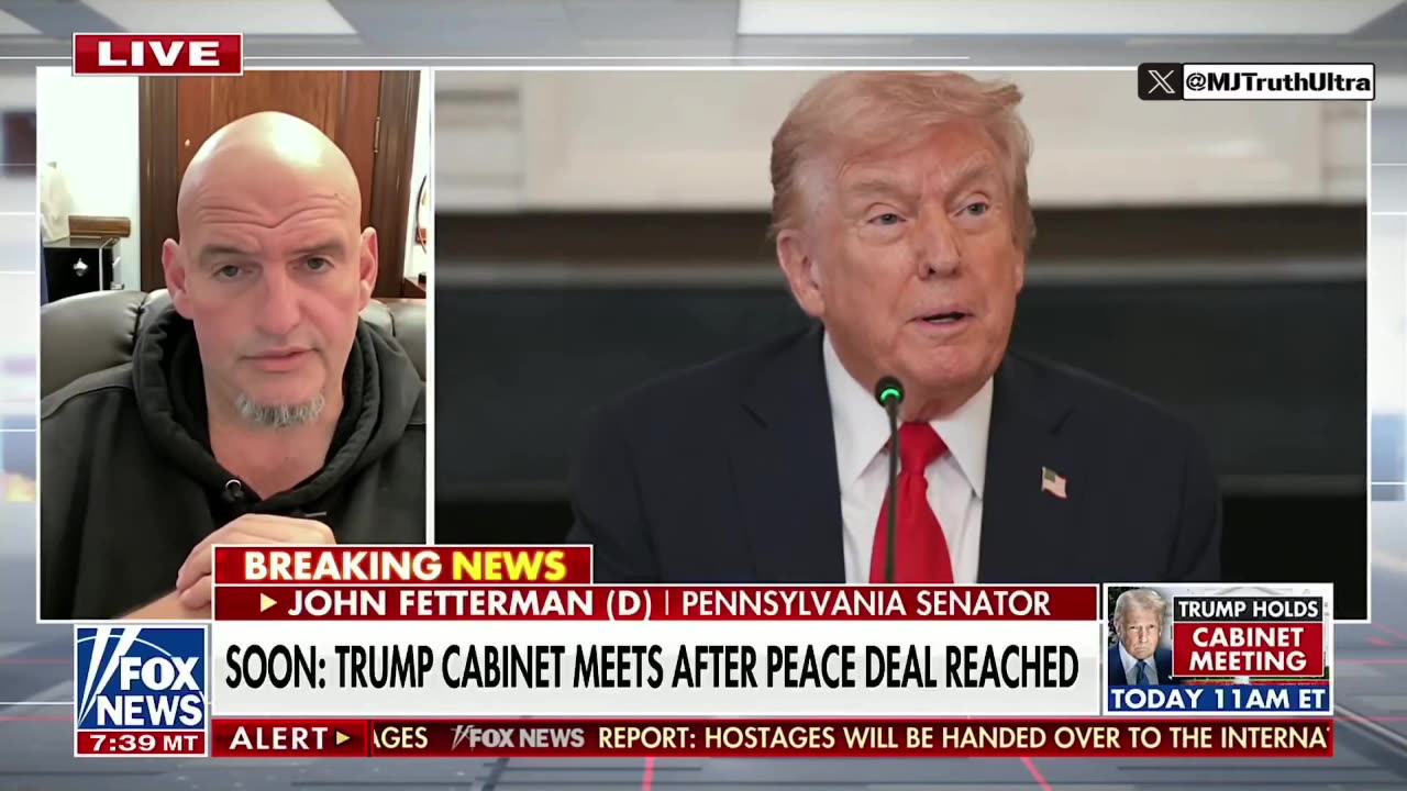 Fetterman - Trump getting Nobel Peace Prize
