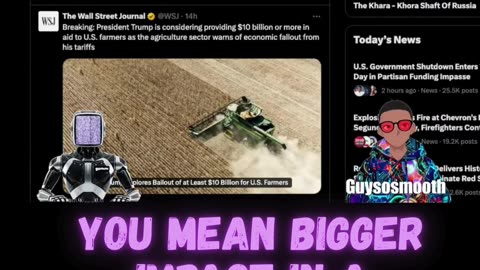 Trump's Tarrif's not doing any good for US Farmers!