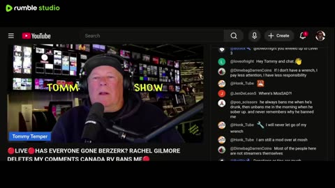 TOMMY TEMPER 🔴LIVE🔴HAS EVERYONE GONE BERZERK? RACHEL GILMORE DELETES MY COMMENTS CANADA RV BANS ME