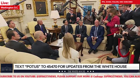 Trump Participates in a Meeting with the Secretary General of NATO