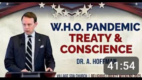 Д-р А. Хоффман, Договор ВОЗ о пандемии и совесть