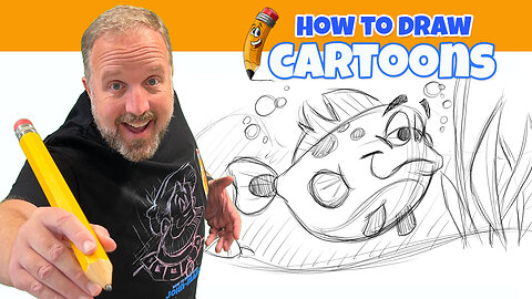 How to draw a cartoon fish