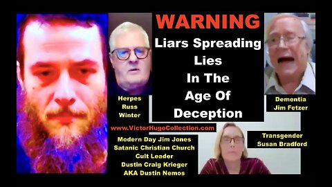 Jim Fetzer Russ Winter Susan Bradford Spread Disinformation About SonOfEnos Victor Hugo Dustin Nemos