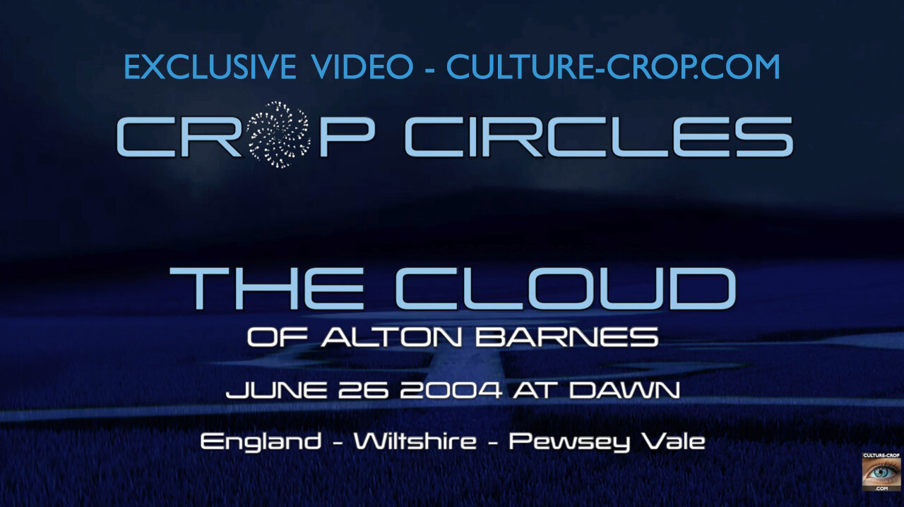 Crop Circles: The 'Bee' crop circle formed under this triangular cloud - Wiltshire June 2004