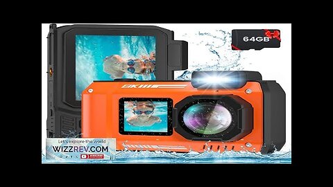 Upgraded 8K 70MP Underwater Camera with 64G Card 33FT Waterproof Camera Rugged Review