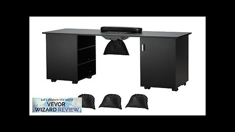 VEVOR Manicure Table Nail Table Station with Electric Dust Collector Moveable Nail Review