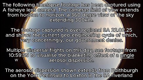 Aerosol disbursal : Adelaide South Australia : 22.02.25