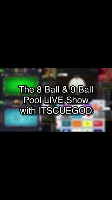 The 8 Ball & 9 Ball Pool LIVE Show with ITSCUEGOD