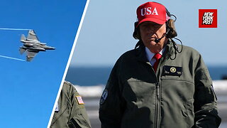 Trump watches Navy F/A-18 break the sound barrier