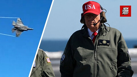 Trump watches Navy F/A-18 break the sound barrier