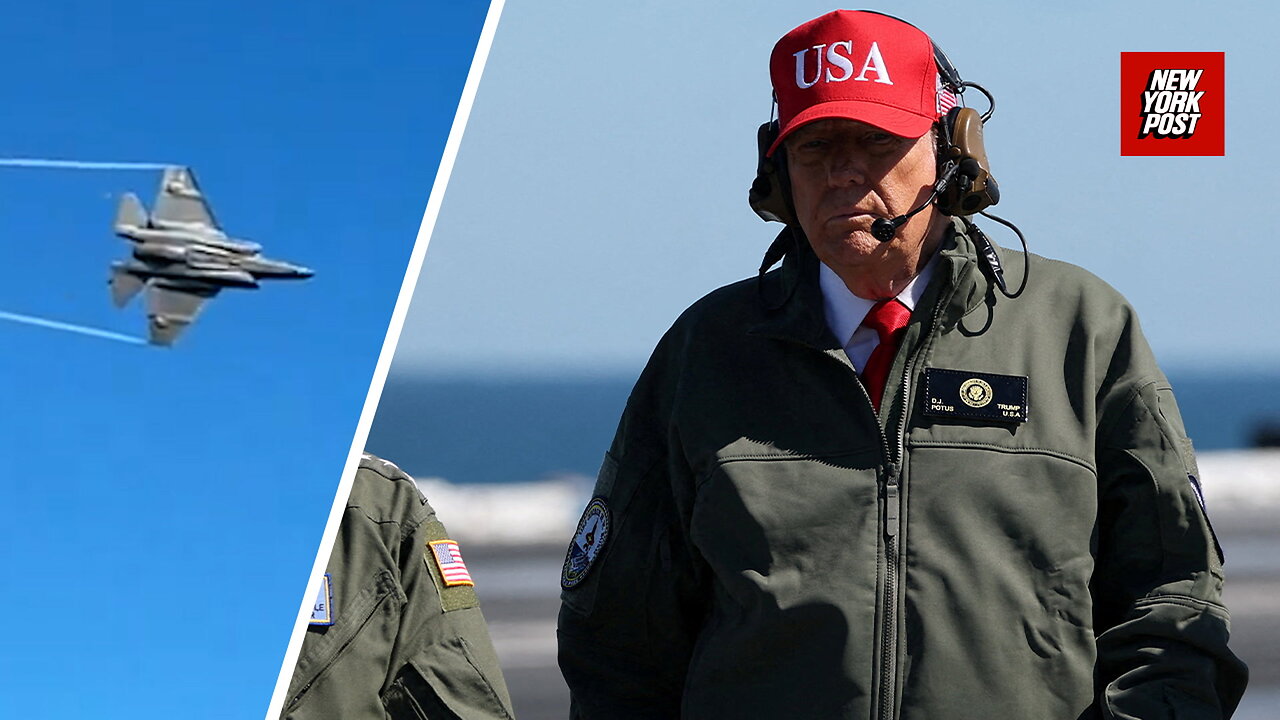 Trump watches Navy F/A-18 break the sound barrier