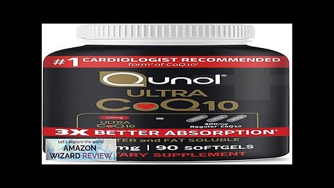 Qunol Ultra CoQ10 100mg Softgels- 3x Better Absorption Antioxidant for Heart Health Review