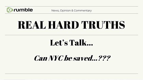 Let's Talk - Can NYC be saved...??? - 1/8/25