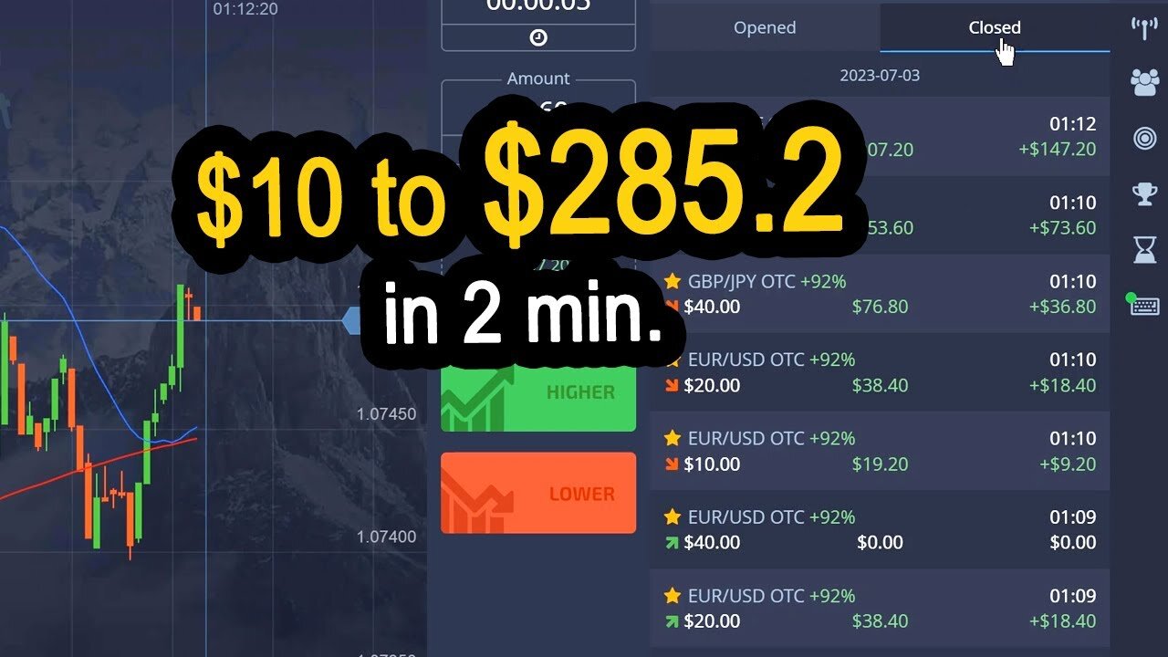 $10 to $285.2 in 2 min