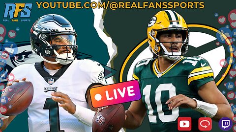 PHILADELPHIA EAGLES @ GREEN BAY PACKERS || MNF WATCH-PARTY LIVE | REAL FANS SPORTS