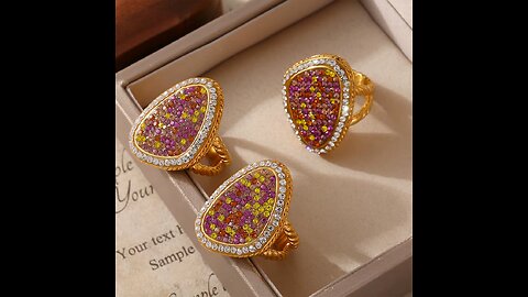 Colorful Rhinestones Beautiful Rings for Women
