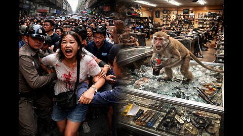 Bangkok Street Stabbing Rant Triggers Mob Attack as Tennessee Monkey Breaks Into Pawn Store