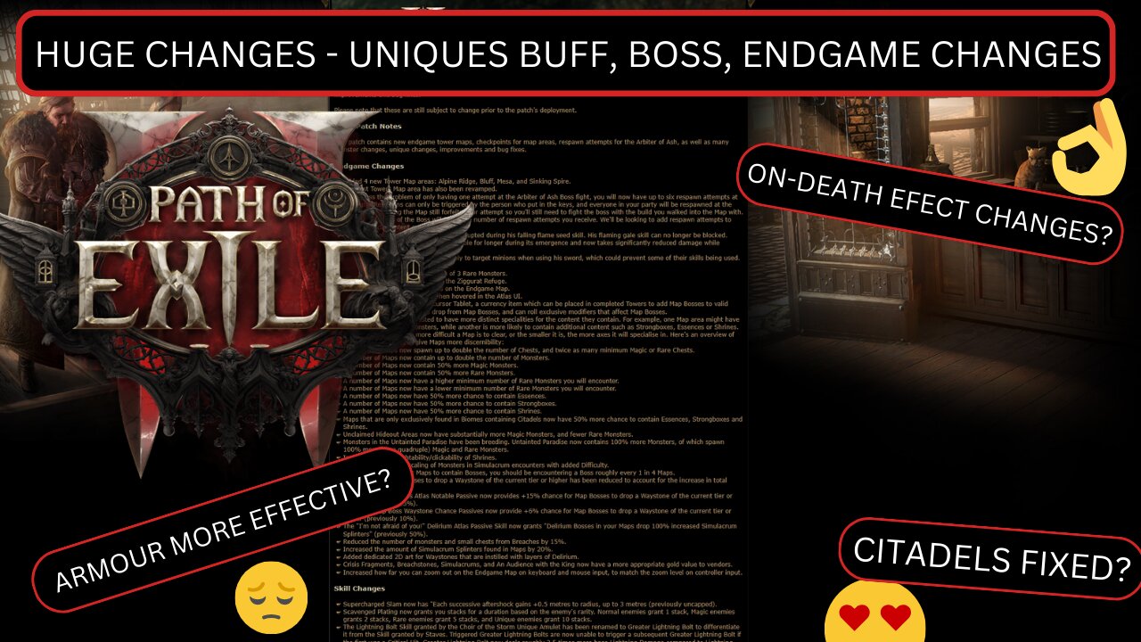 PoE 2 - HUGE PATCH - QoL, ENDGAME, UNIQUE BUFFS & MOAR