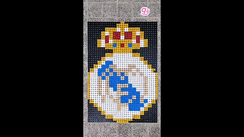 We made #RealMadrid logo from 1,872 bottle caps! ⚽👑