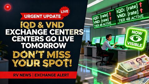URGENT UPDATE IQD & VND Exchange Centers Go Live Tomorrow — Don’t Miss Your Spot! 💥 Iraqi Dinar News