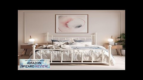 SHA CERLIN 14'' Full Size Metal Platform Bed Frame/Victorian Headboard and Footboard/Steel Review