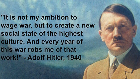 It is not my ambition to wage war, but to create a new social state of the highest culture